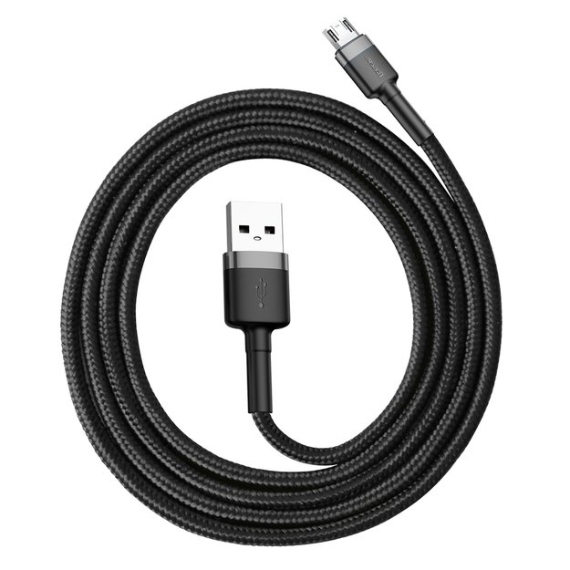 Baseus Cafule Cable CAMKLF-BG1 USB-A / micro USB 2.4A 1 m - black-gray 2