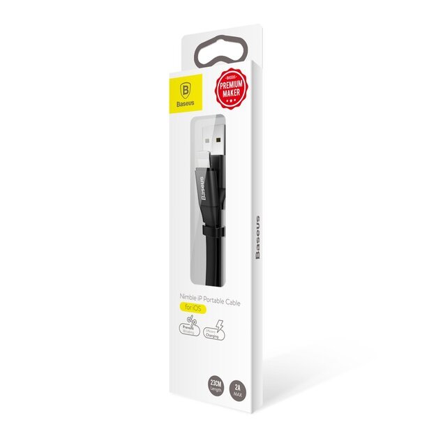 Baseus Nimble USB-A / Lightning 2A cable 0.23 m - black 13