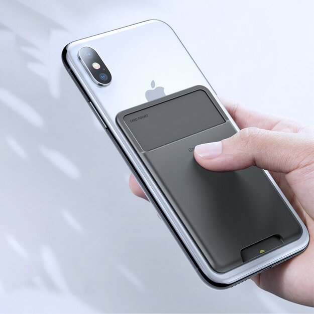 Baseus self-adhesive card case for phone documents gray (ACKD-B0G) 8