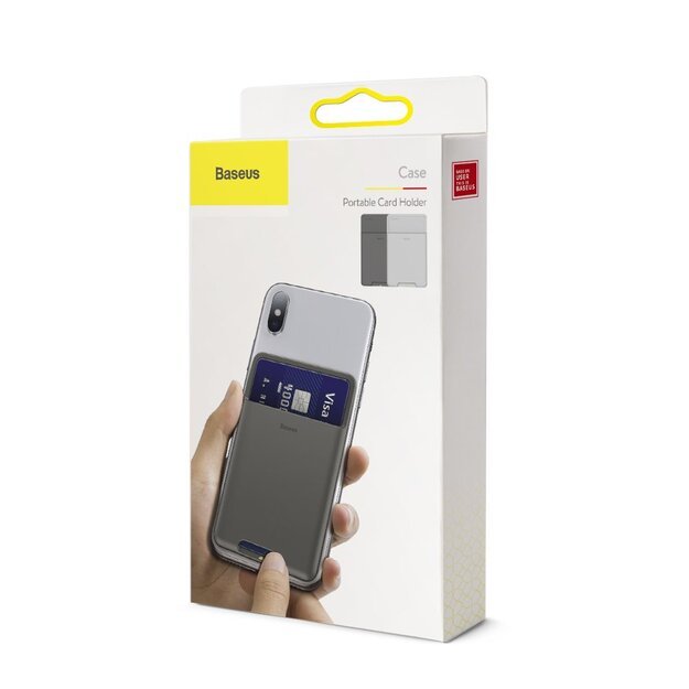 Baseus self-adhesive card case for phone documents gray (ACKD-B0G) 14