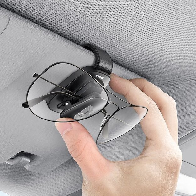 Baseus car glasses clip holder for glasses black (ACYJN-B01) 6
