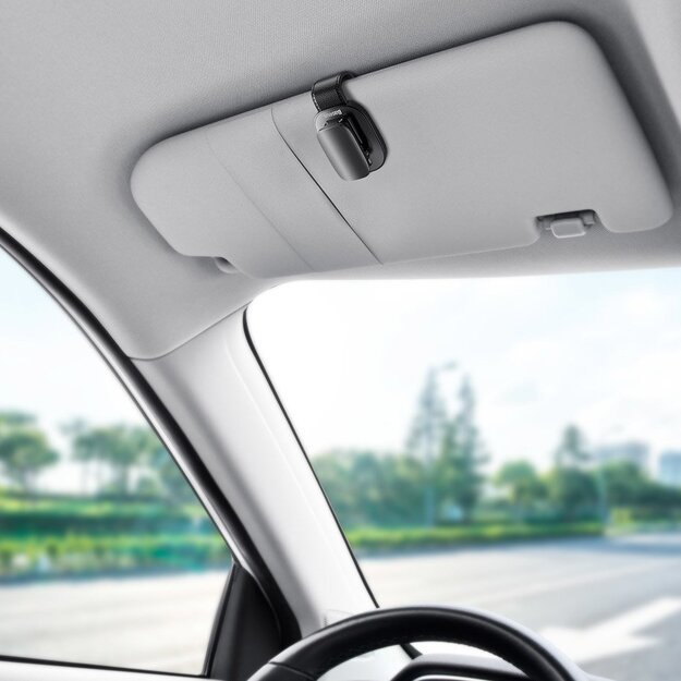 Baseus car glasses clip holder for glasses black (ACYJN-B01) 15