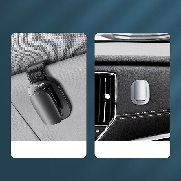 Baseus car glasses clip holder for glasses black (ACYJN-B01) 12