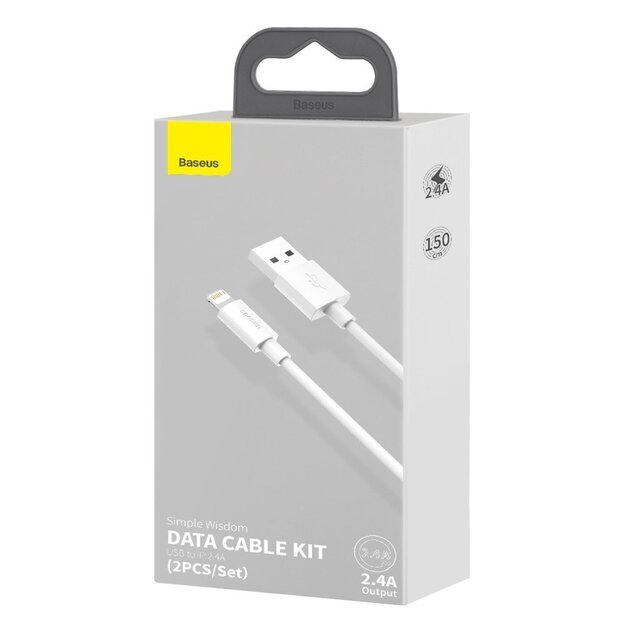 Baseus 2x USB - Lightning cable fast charging 1.5 m white (TZCALZJ-02) 9