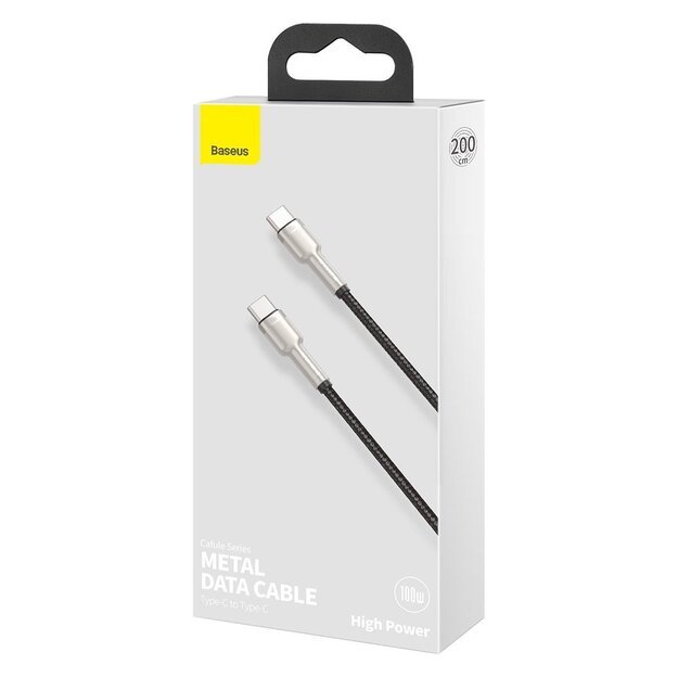 Baseus Cafule Series Metal Data USB-C / USB-C PD QC SCP 100W 5A 2 m cable - black 4