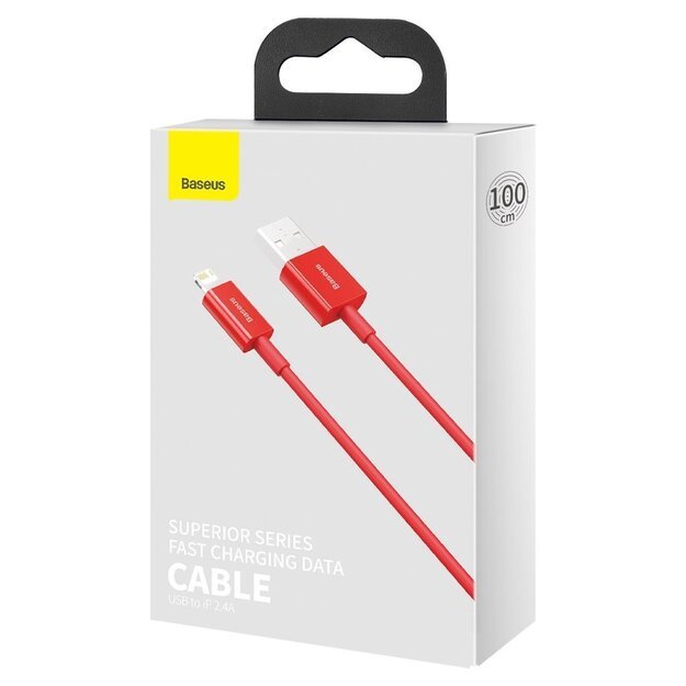 Baseus Superior USB - Lightning cable 2.4 A 1 m red (CALYS-A09) 6