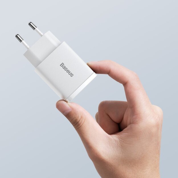 Baseus Compact fast charger USB / USB Type C 20W 3A Power Delivery Quick Charge 3.0 white (CCXJ-B02) 6
