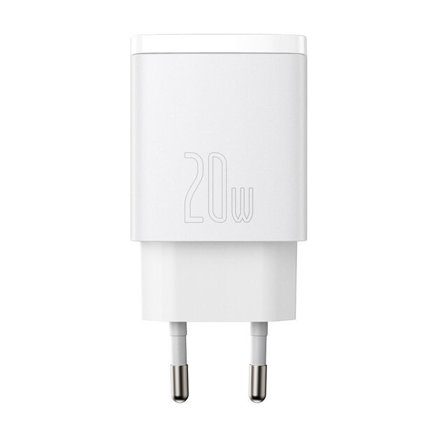 Baseus Compact fast charger USB / USB Type C 20W 3A Power Delivery Quick Charge 3.0 white (CCXJ-B02) 1
