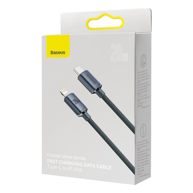 Baseus CAJY000301 Lightning - USB-C PD QC cable 20W 480Mb/s 2m - black 12