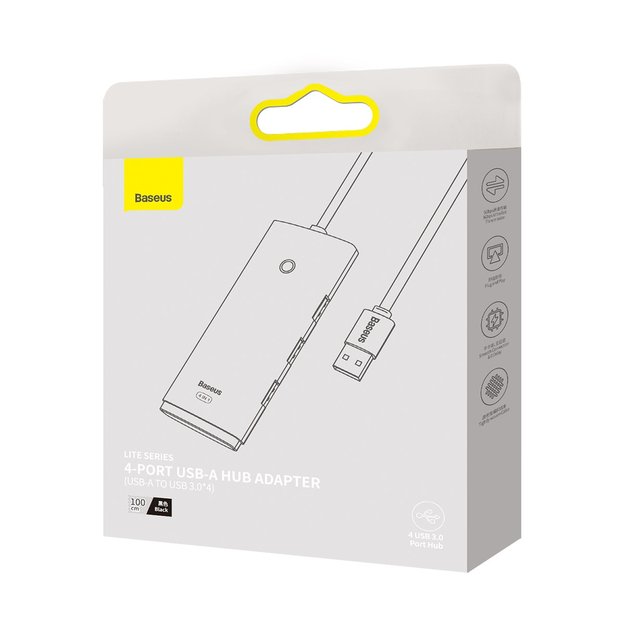 Baseus Lite Series HUB adapter USB-A to 4xUSB-A 3.0 5Gb / s black (WKQX030101) 4
