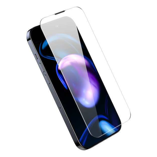 Baseus Full Screen Tempered Glass for iPhone 14 Pro with Speaker Cover 0.3mm + Mounting Frame 3