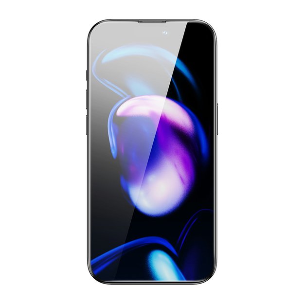 Baseus Full Screen Tempered Glass for iPhone 14 Pro with Speaker Cover 0.3mm + Mounting Frame 1