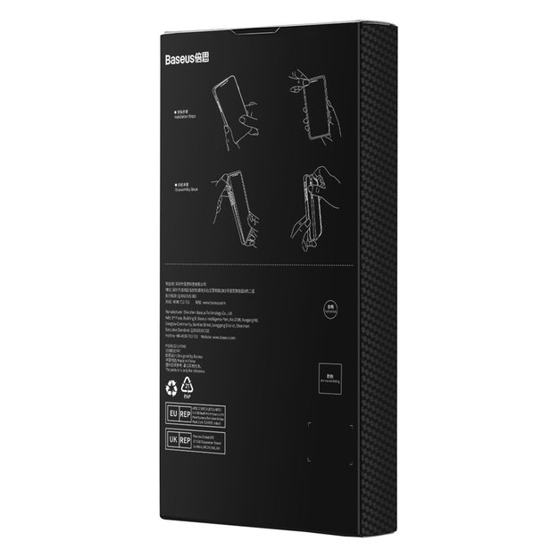 Armored case for iPhone 14 Pro Max compatible with MagSafe Baseus Synthetic Fiber tempered glass - black 7
