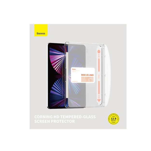 Baseus Crystal tempered glass for iPad Pro 12.9   (2018/2020/2021/2022) + mounting kit - transparent 3