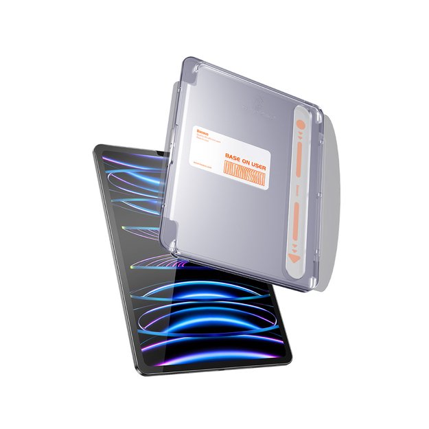Baseus Crystal tempered glass for iPad Pro 12.9   (2018/2020/2021/2022) + mounting kit - transparent 1