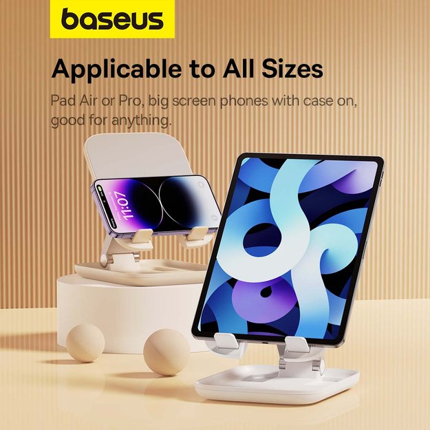 Baseus BS-HP009 Seashell Series foldable tablet stand - white 11