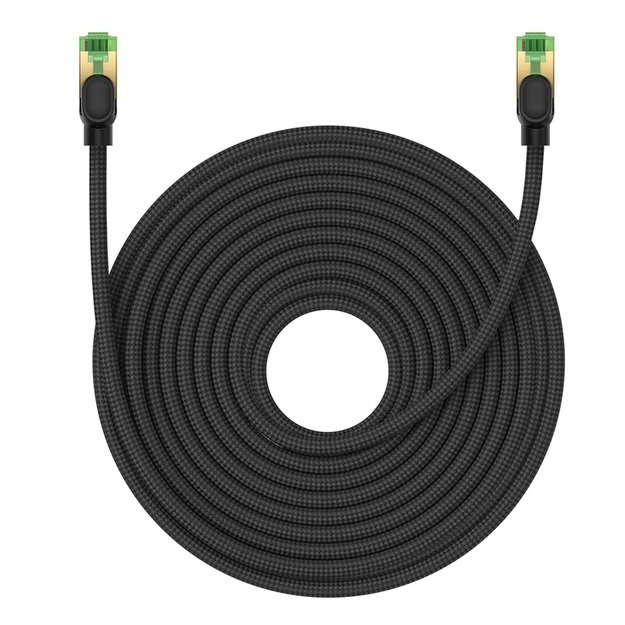 Baseus fast RJ45 cat. network cable. 8 40Gbps 20m braided black 1