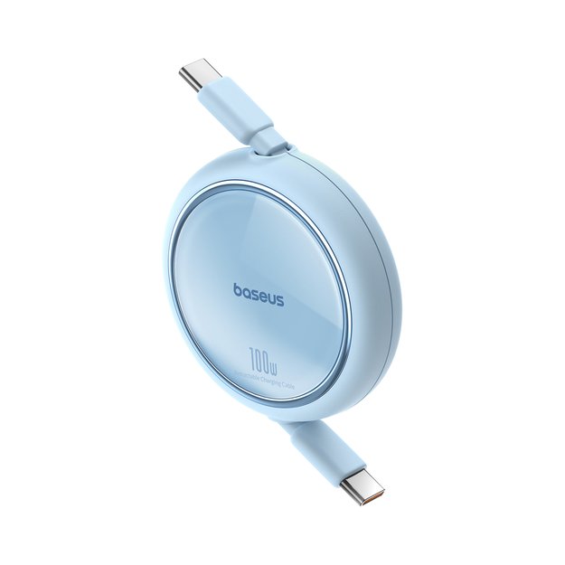 Baseus Free2Draw Mini USB-C - USB-C 100W 1m retractable cable - blue 1