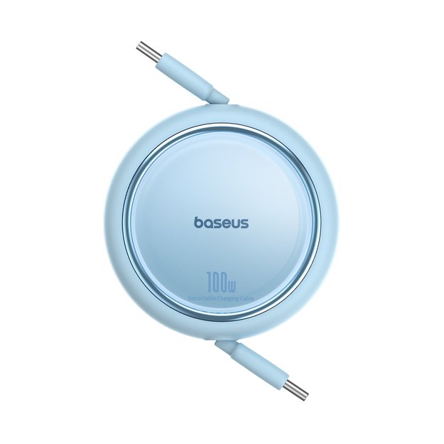 Baseus Free2Draw Mini USB-C - USB-C 100W 1m retractable cable - blue 2