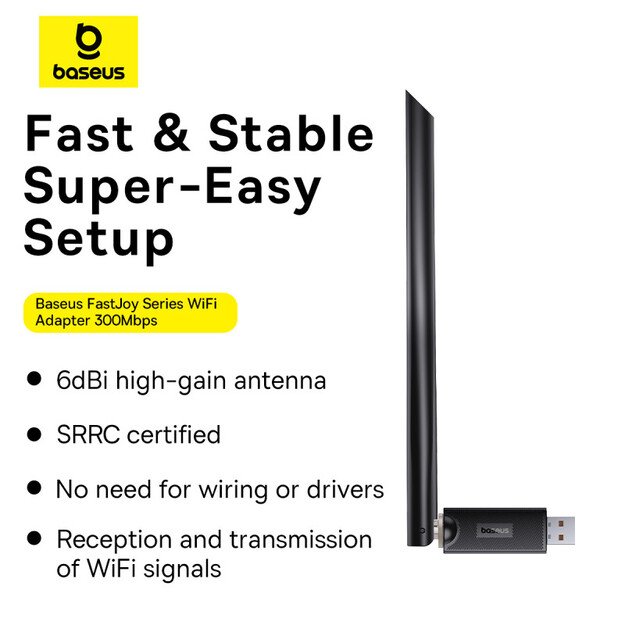 Baseus BS-OH172 300Mb/s USB network card - black 14