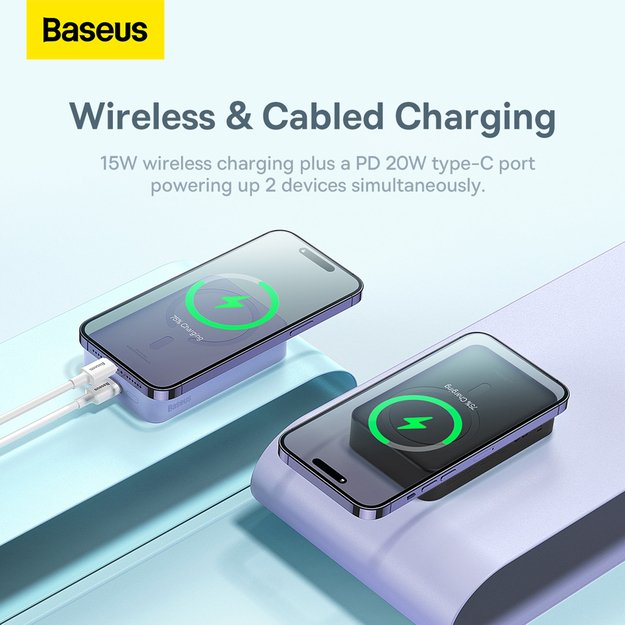Baseus Magnetic Mini 20000 mAh 20W Powerbank - black + USB-C / USB-C cable 11