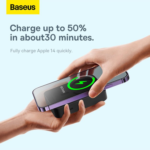 Baseus Magnetic Mini 20000 mAh 20W Powerbank - black + USB-C / USB-C cable 12