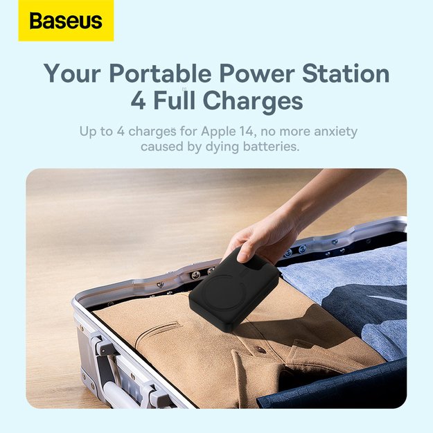Baseus Magnetic Mini 20000 mAh 20W Powerbank - black + USB-C / USB-C cable 10