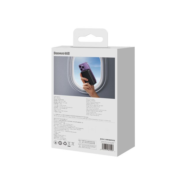Baseus Magnetic Mini 20000 mAh 20W Powerbank - black + USB-C / USB-C cable 5