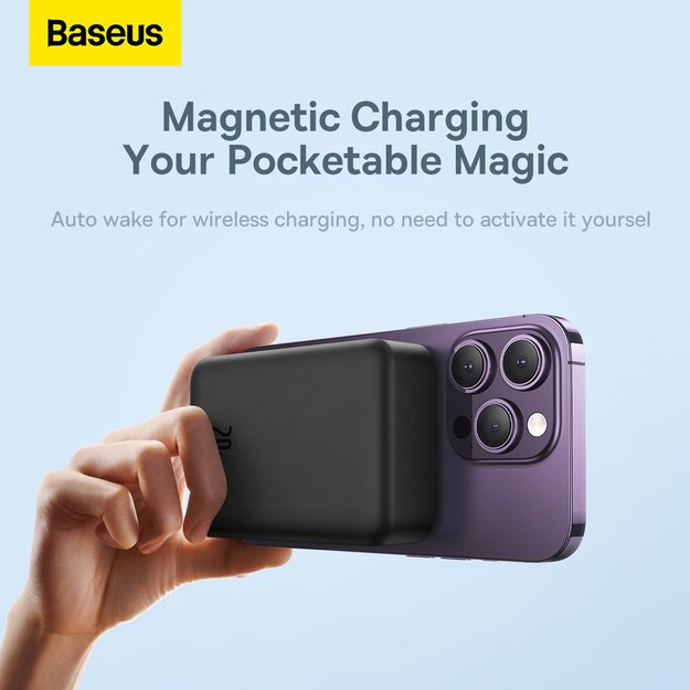 Baseus Magnetic Mini 20000 mAh 20W Powerbank - black + USB-C / USB-C cable 13