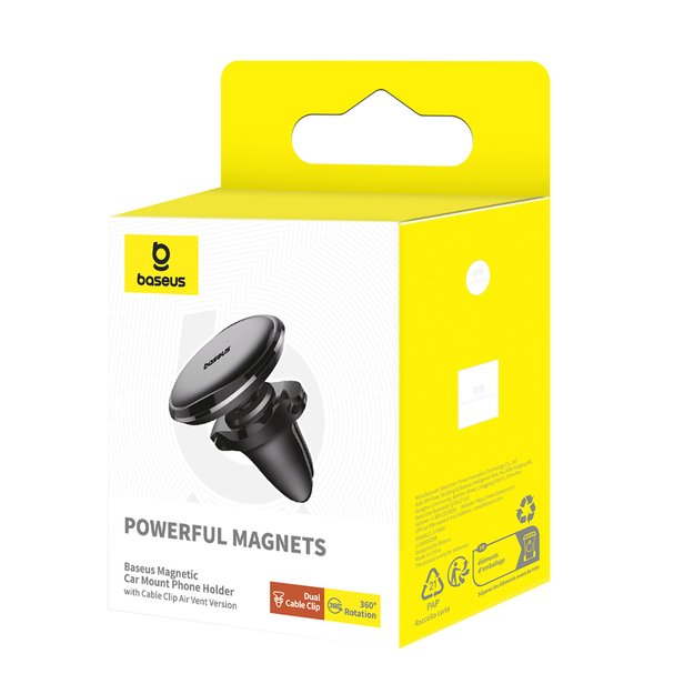 Baseus C40141201113-00 magnetic car holder for air vent - black 8
