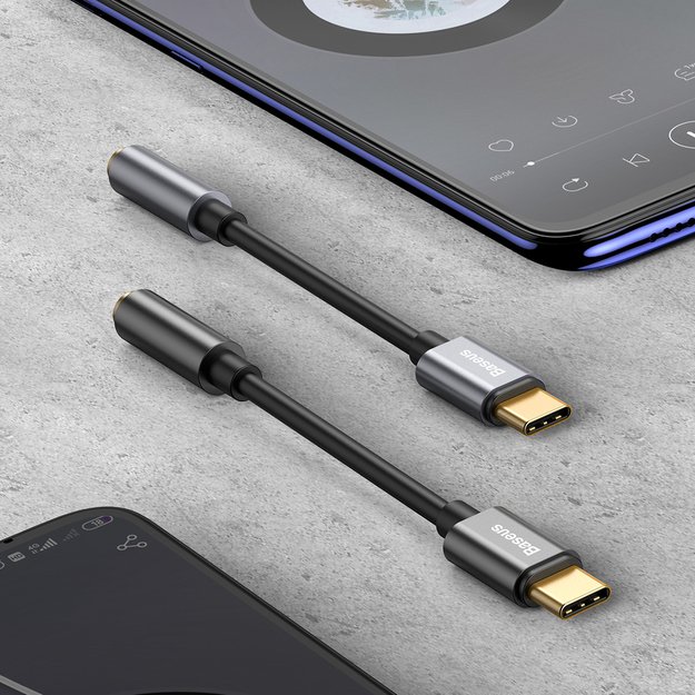 Baseus L54 adapter for USB-C headphones / mini jack 3.5mm DAC 24 bit 48 KHz - gray 8