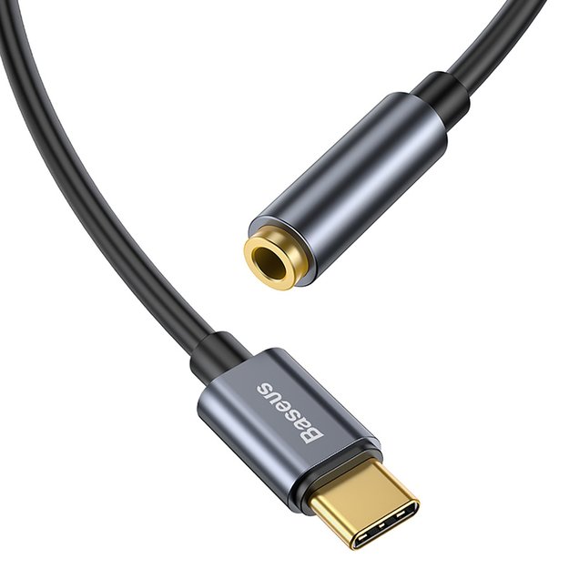 Baseus L54 adapter for USB-C headphones / mini jack 3.5mm DAC 24 bit 48 KHz - gray 3