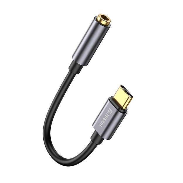 Baseus L54 adapter for USB-C headphones / mini jack 3.5mm DAC 24 bit 48 KHz - gray 1
