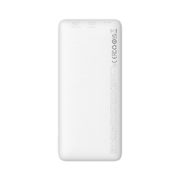 Baseus Airpow 20W 10000mAh Power Bank with Baseus Simple Series USB-A - USB-C 30 cm Cable - White 10