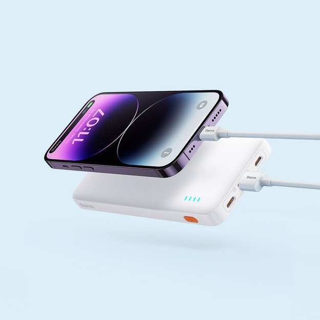 Baseus Airpow 20W 10000mAh Power Bank with Baseus Simple Series USB-A - USB-C 30 cm Cable - White 6
