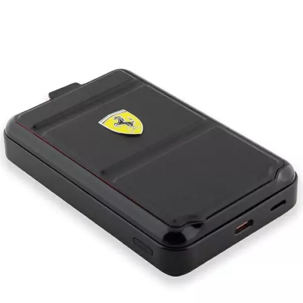 Powerbank Ferrari Metal Logo MagSafe induction 15W 10000 mAh with stand function - black 4