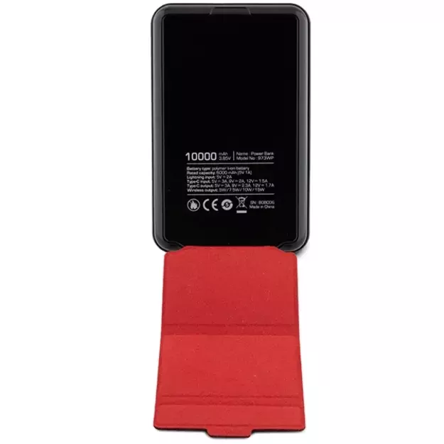 Powerbank Ferrari Metal Logo MagSafe induction 15W 10000 mAh with stand function - black 3