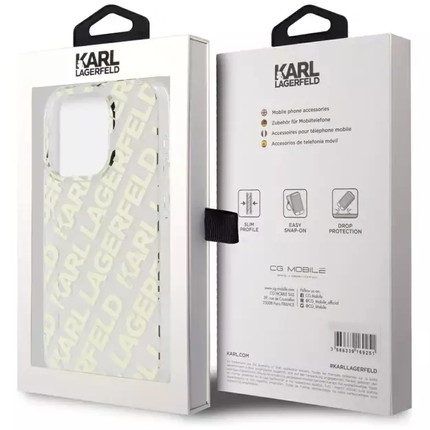 Karl Lagerfeld IML Fullover Logo case for iPhone 15 Pro Max - gold 14