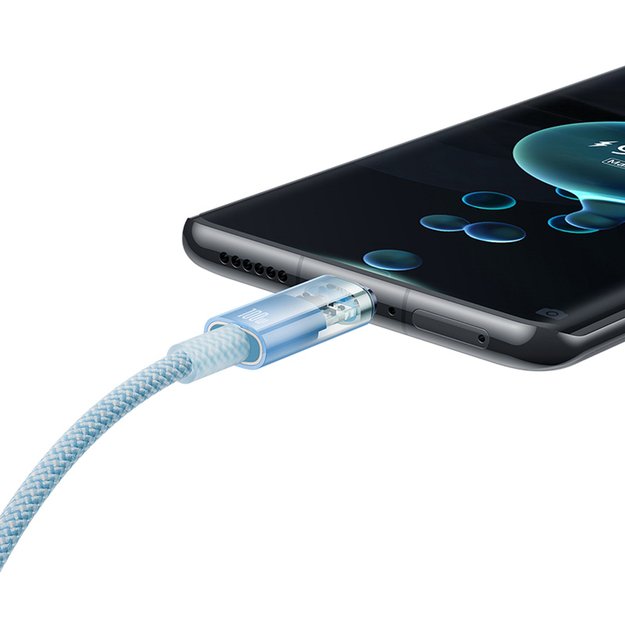Baseus Explorer 100W USB-C - USB-C Cable with Intelligent Temperature Sensor 1m - Blue 6