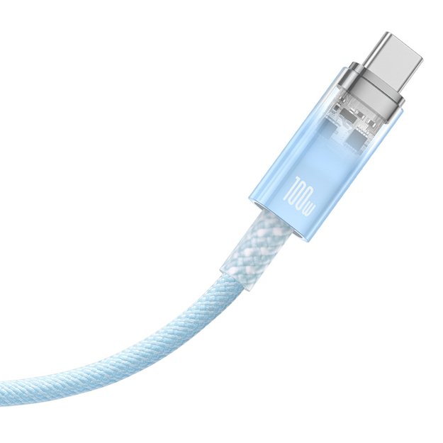 Baseus Explorer 100W USB-C - USB-C Cable with Intelligent Temperature Sensor 1m - Blue 2