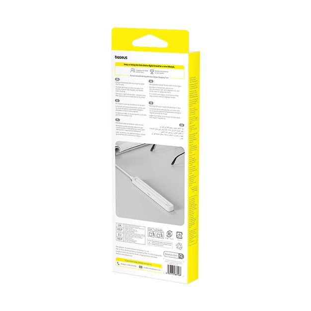 Baseus Smooth Writing Stylus Charging Case with Baseus Simple USB-C 3A Cable 30cm - White 2