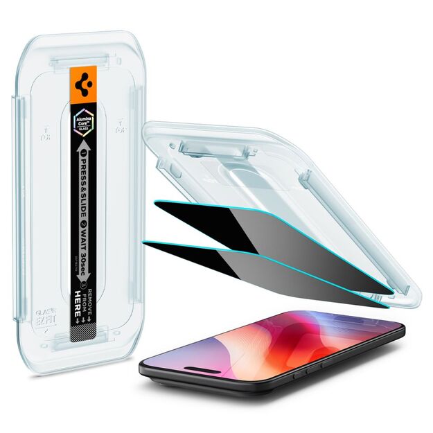 Szkło prywatyzujące Spigen Glas.TR EZ Fit 2-pack na iPhone 17 Air 1