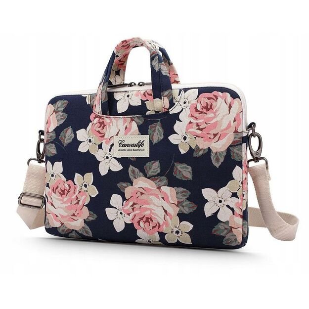 Canvaslife Briefcase Laptop Bag 15-16&#39 &#39  - Navy Blue/Pink