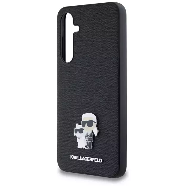 Karl Lagerfeld Saffiano Karl&amp Choupette Pin case for Samsung Galaxy A35 - black 12