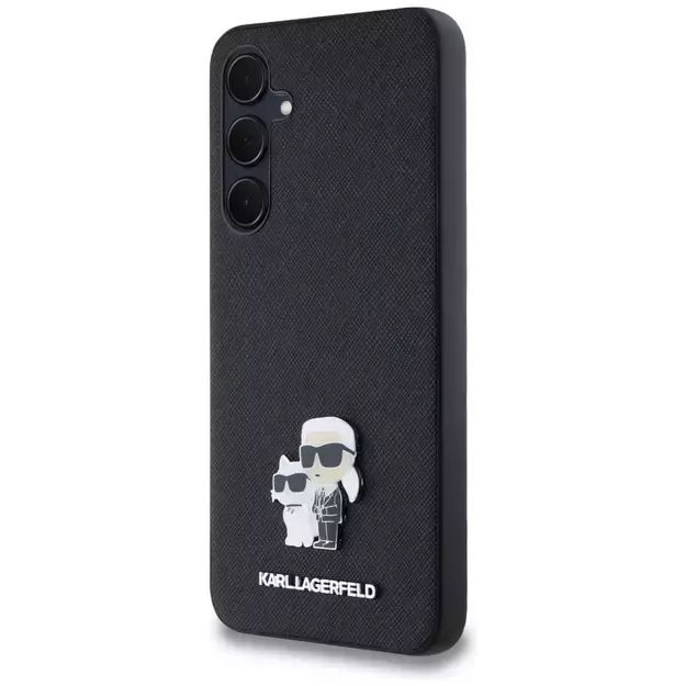 Karl Lagerfeld Saffiano Karl&amp Choupette Pin case for Samsung Galaxy A35 - black 8