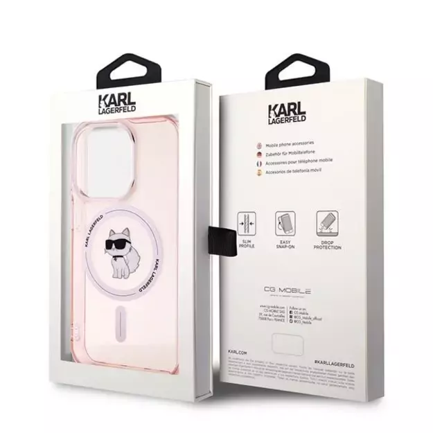 Karl Lagerfeld IML Choupette MagSafe case for iPhone 14 Pro - pink 14