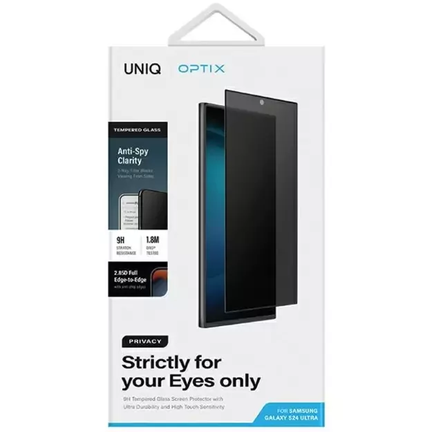 Uniq Optix Privacy tempered glass for Samsung Galaxy S24 Ultra with applicator 2