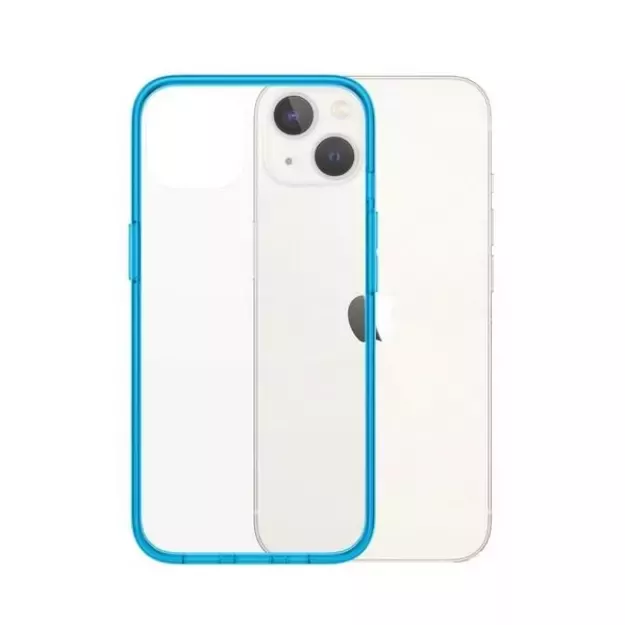 PanzerGlass ClearCase antibacterial case with Military Grade certificate for iPhone 13 / 14 / 15 - transparent blue 1