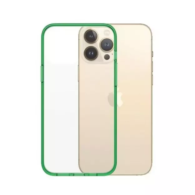 PanzerGlass ClearCase Antibacterial Military Grade Certified Case for iPhone 13 Pro Max - Transparent Green 6