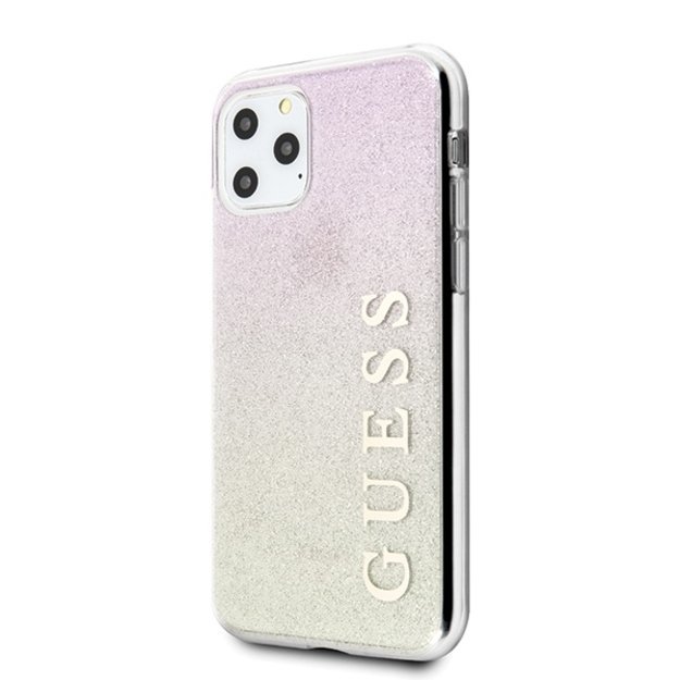 Guess GUHCN65PCUGLGPI iPhone 11 Pro Max rose gold/gold pink hard case Gradient Glitter 7